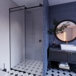 Душевая прямая, раздвижная на роликах фото 6