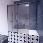 розсувні скляні шторки для ванної на замовлення